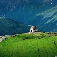 Sacred mountain of Ingushetia (central Caucasus mountains)